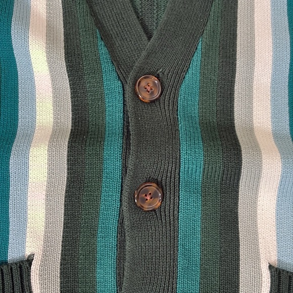 Bogey Boys Seeing Green Cardigan Sweater Green Men’s size L NWT golf preppy - Picture 6 of 10